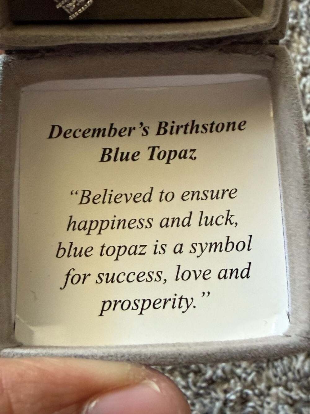 Blue Topaz December Birthstone Pendant Necklace View 3